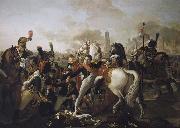Napoleon Ier, blesse au pied devant Ratisbonne, est soigne par le chirurgien Yvan, 23 avril 1809
